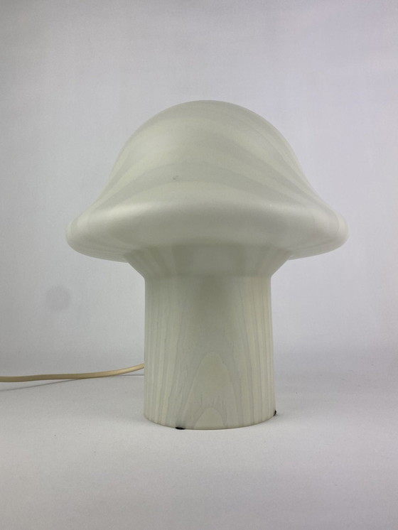 Image 1 of 1 Of 6 Zebra Striped Glass Peill And Putzler Mushroom Table Lamp 1970
