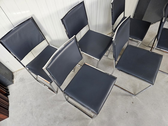 Image 1 of Ensemble de chaises vintage, 6 pièces, chrome