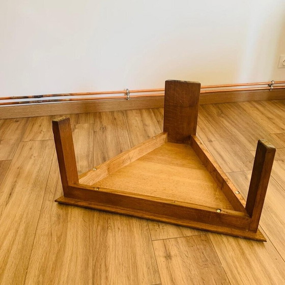 Image 1 of Vintage trapezoidal oak coffee table