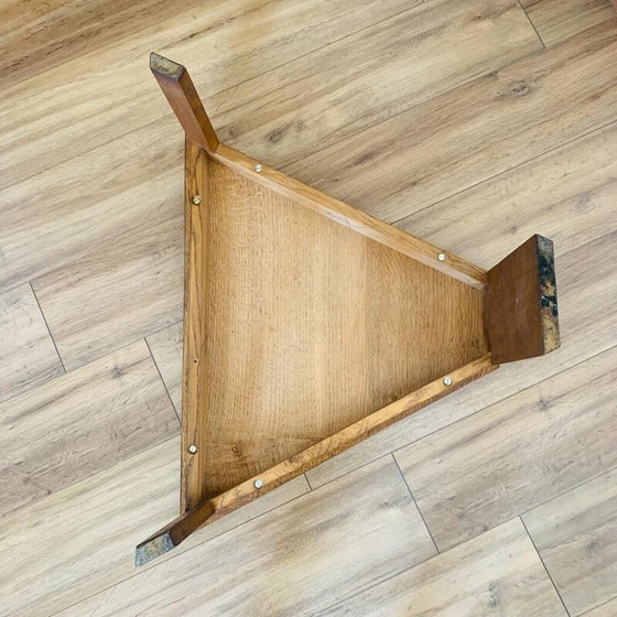 Image 1 of Vintage trapezoidal oak coffee table