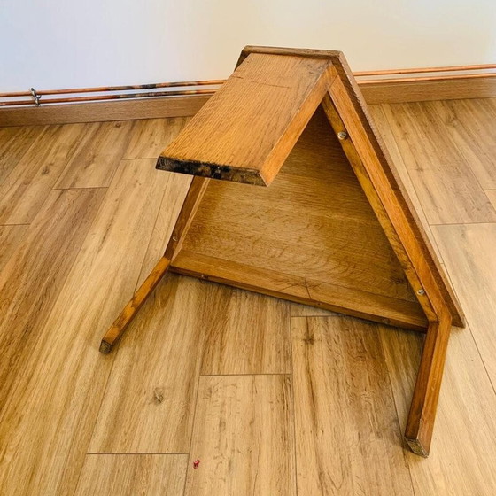 Image 1 of Vintage trapezoidal oak coffee table