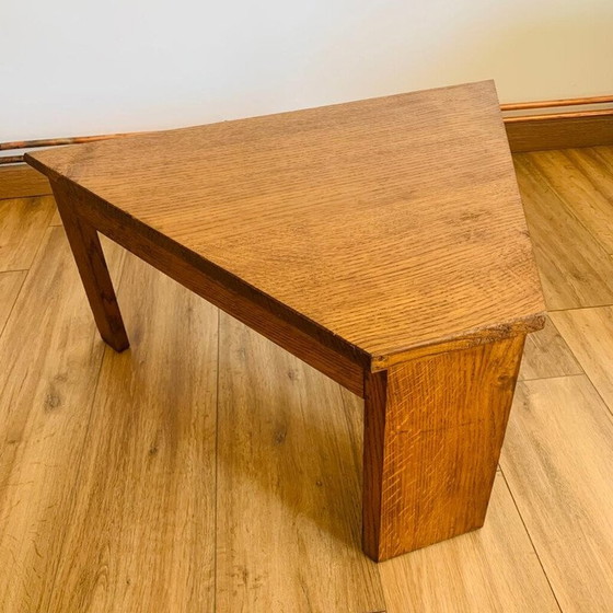 Image 1 of Vintage trapezoidal oak coffee table