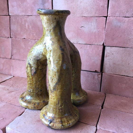 Image 1 of Tamegroute Pottery Candlestick