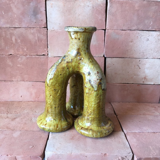 Image 1 of Tamegroute Pottery Candlestick