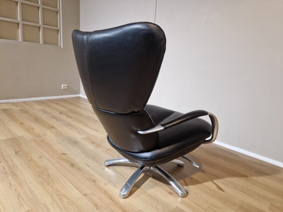 Image 1 of Leolux Formi - Recliner - Black - Leather - Design Frans Schrofer