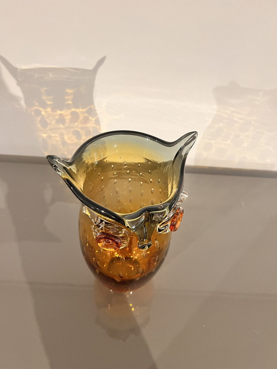 Image 1 of Glass art, Owl Large