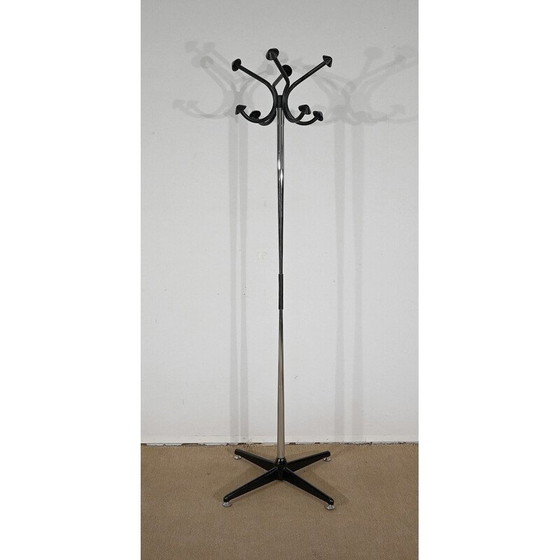 Image 1 of Vintage chrome-plated metal coat rack, 1960