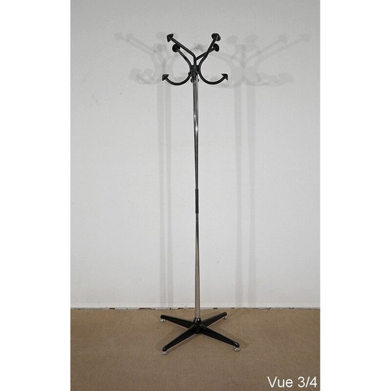 Image 1 of Vintage chrome-plated metal coat rack, 1960