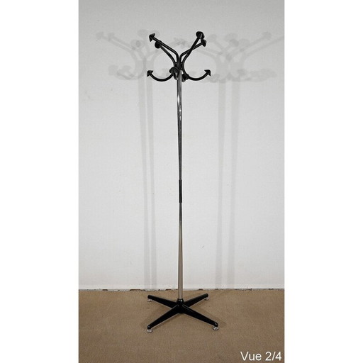 Vintage chrome-plated metal coat rack, 1960