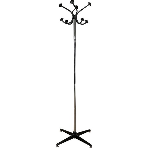 Vintage chrome-plated metal coat rack, 1960
