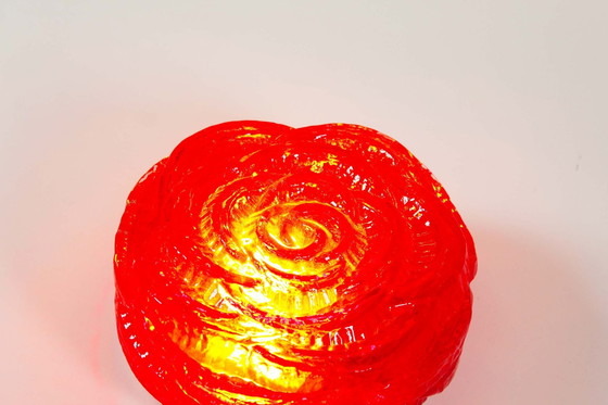 Image 1 of 1X Original 1980’S Glass ‘Flower’ Pop Art Wall Lamps By Erco