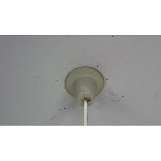 Image 1 of Vintage dutch industrial ceiling lamp for Philips in black metal 1950s