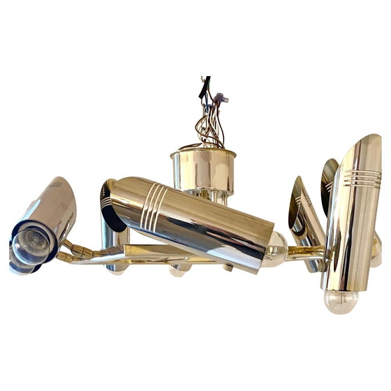 Image 1 of 1X Space Age Multi Lights Ceiling Lamp In The Style Of Stilnovo, Italy 1970'S