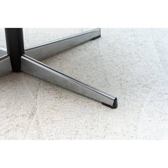 Image 1 of Vintage swivel side table in mahogany, Czechoslovakia 1970s