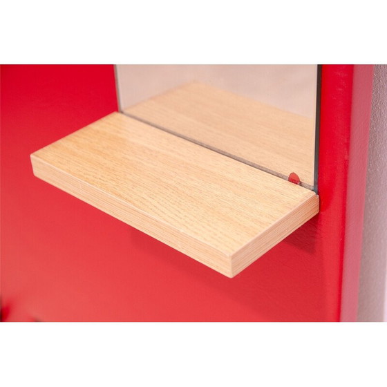 Image 1 of Pair of vintage coat racks in wood and faux leather for Drevokov, Czechoslovakia 1960