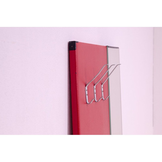 Image 1 of Pair of vintage coat racks in wood and faux leather for Drevokov, Czechoslovakia 1960