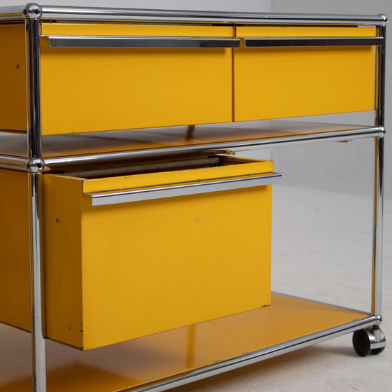 Image 1 of Set Of Yellow Usm Haller Trolley