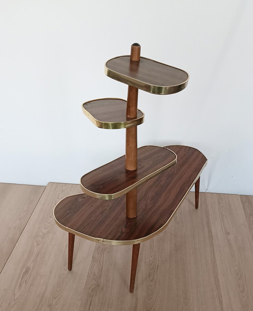 Large 1960s plant table with four tiers