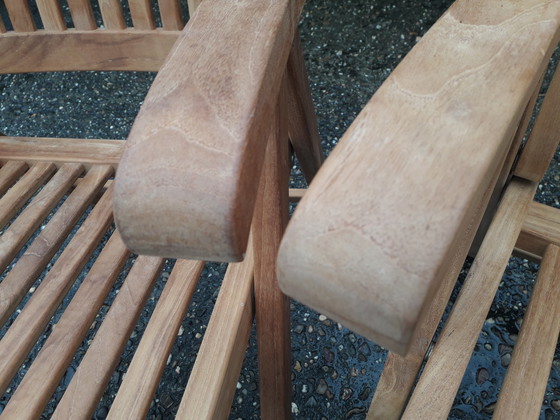 Image 1 of 2x ZGAN Sunyard Veronica teak reclining chairs