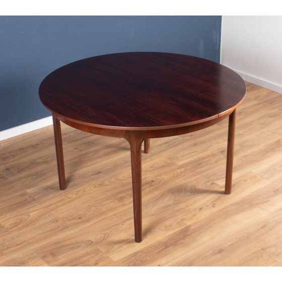 Image 1 of Vintage round rosewood dining set by Tom Robertson for A.H. McIntosh, 1960s