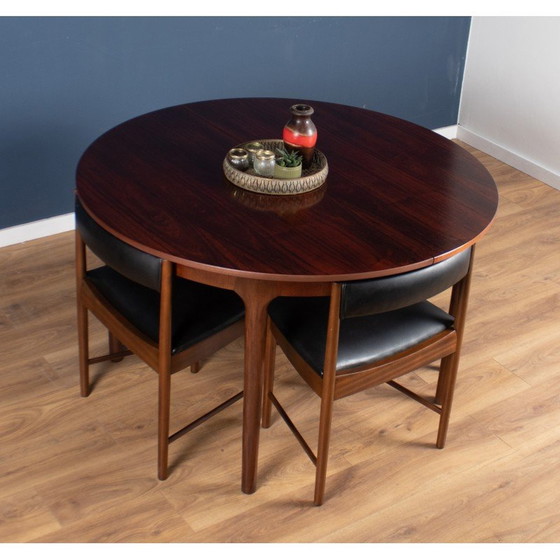 Image 1 of Vintage round rosewood dining set by Tom Robertson for A.H. McIntosh, 1960s