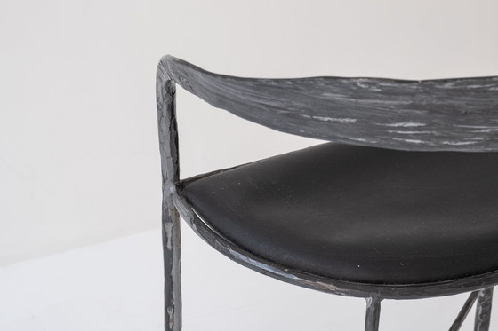 Image 1 of Side chair sculpted in the manner of Diego Giacometti, Italy 1980s. 