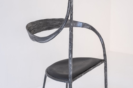 Image 1 of Side chair sculpted in the manner of Diego Giacometti, Italy 1980s. 