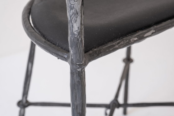 Image 1 of Side chair sculpted in the manner of Diego Giacometti, Italy 1980s. 