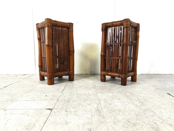 Image 1 of Pair of bamboo planters, 1970s