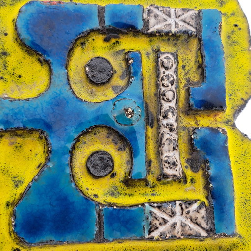 Vintage ceramic door handle JAN NOLF, made in Belgium