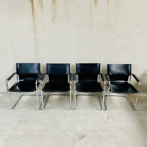 Image 1 of 8 x Matteo Grassi MG5 Visitor dining chairs Mart Stam 1970