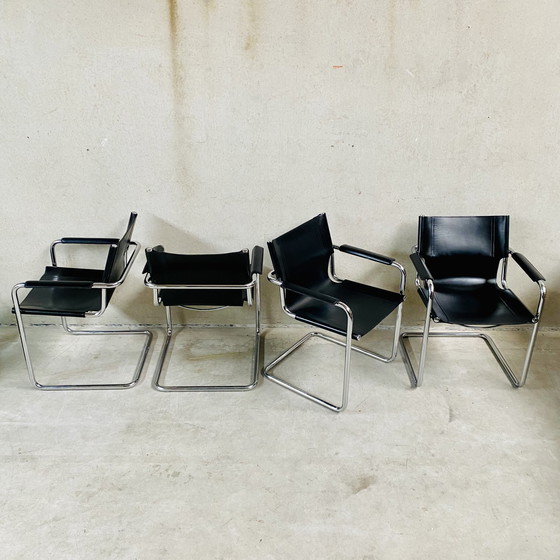 Image 1 of 8 x Matteo Grassi MG5 Visitor dining chairs Mart Stam 1970