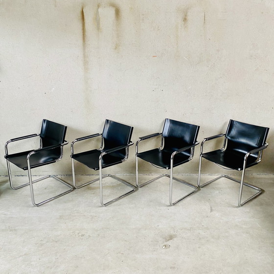 Image 1 of 8 x Matteo Grassi MG5 Visitor dining chairs Mart Stam 1970