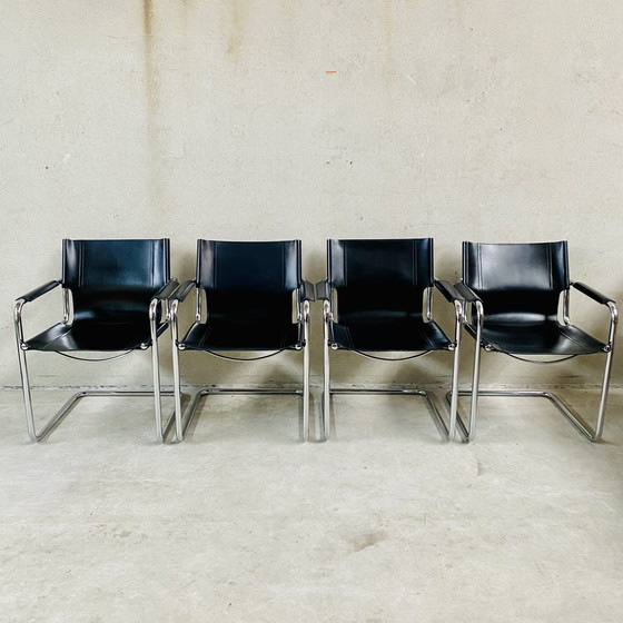 Image 1 of 8 x Matteo Grassi MG5 Visitor dining chairs Mart Stam 1970