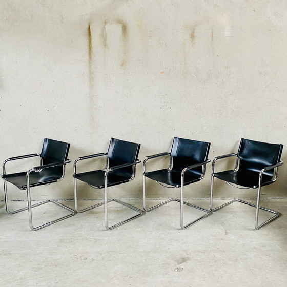 Image 1 of 8 x Matteo Grassi MG5 Visitor dining chairs Mart Stam 1970