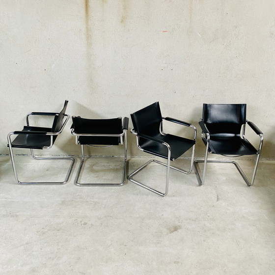 Image 1 of 8 x Matteo Grassi MG5 Visitor dining chairs Mart Stam 1970