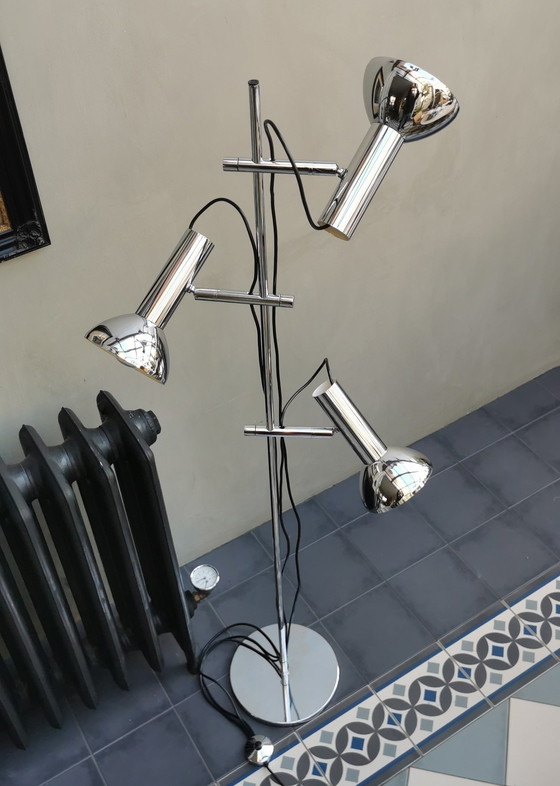 Image 1 of Faretto da terra a 3 luci cromato