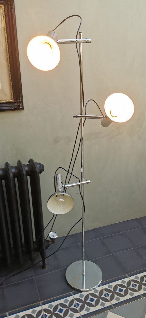 Image 1 of Faretto da terra a 3 luci cromato