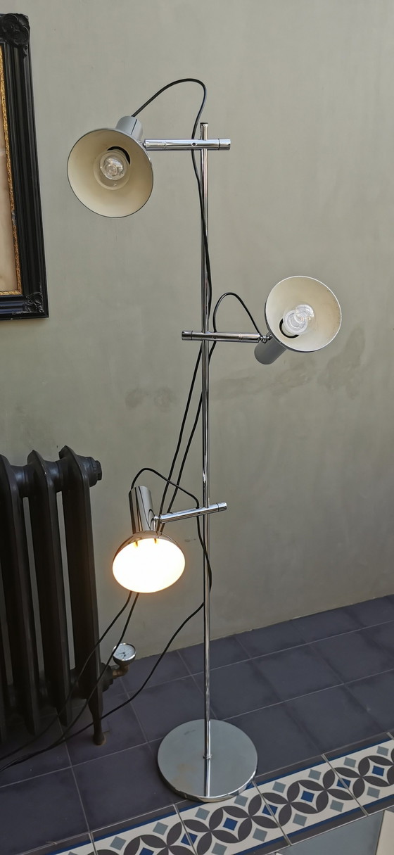 Image 1 of Faretto da terra a 3 luci cromato