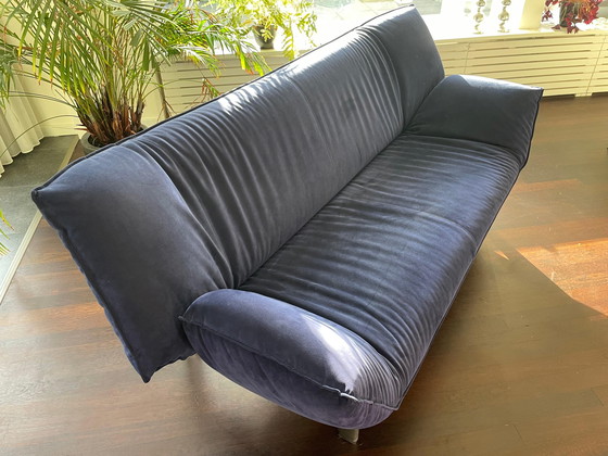 Image 1 of Leolux Tango 3-Seater Sofa - Timeless Design In Alcantara Peacoat