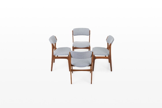 Image 1 of Dining Chairs By Erik Buch For Odense Maskinnedkeri, Denmark, 1960S, Set Of 4