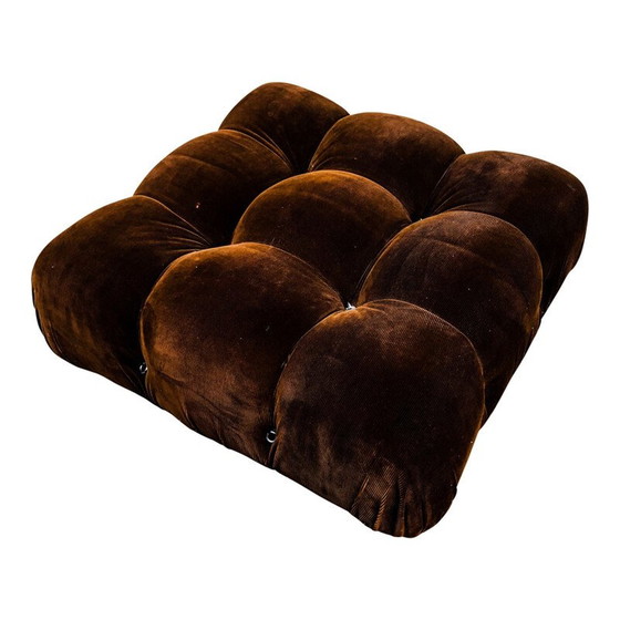 Image 1 of Vintage Lounge Chair and Ottoman Set Brown Velvet Model Camaleonda by Mario Bellini for B&B Italia  C&B Italia, 1970s