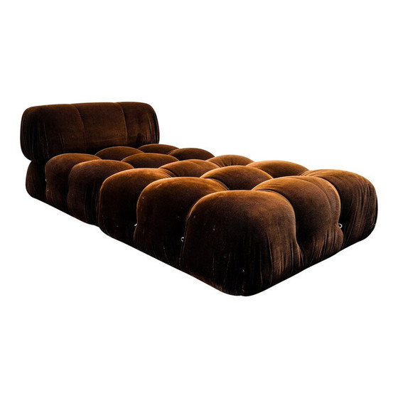 Image 1 of Vintage Lounge Chair and Ottoman Set Brown Velvet Model Camaleonda by Mario Bellini for B&B Italia  C&B Italia, 1970s