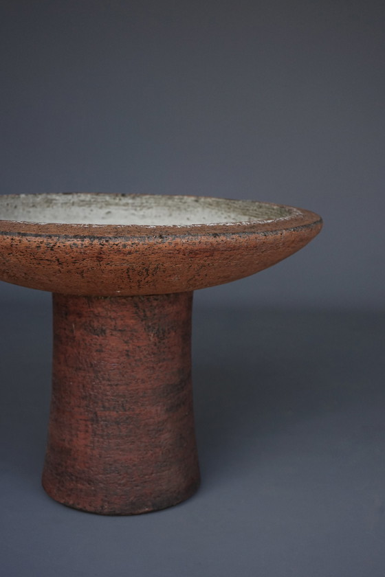 Image 1 of Large Brutalist Ceramic Dish Stand By Jaap Ravelli, 1960s