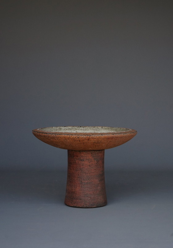 Image 1 of Large Brutalist Ceramic Dish Stand By Jaap Ravelli, 1960s