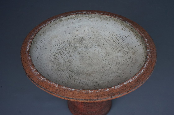 Image 1 of Large Brutalist Ceramic Dish Stand By Jaap Ravelli, 1960s