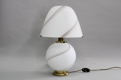 1970S Murano Glass Table Lamp, Italy 