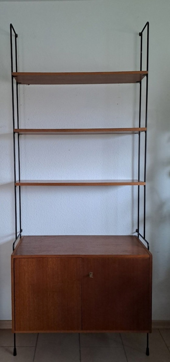 Image 1 of Omnia shelving system/module Ernst Dieter Hilker Teak wall shelf