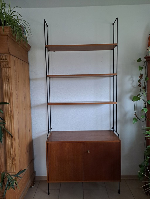 Omnia shelving system/module Ernst Dieter Hilker Teak wall shelf