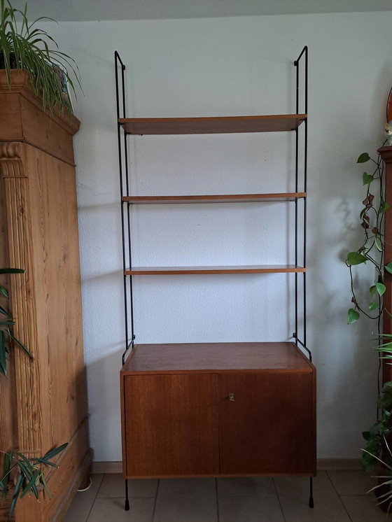 Image 1 of Omnia shelving system/module Ernst Dieter Hilker Teak wall shelf